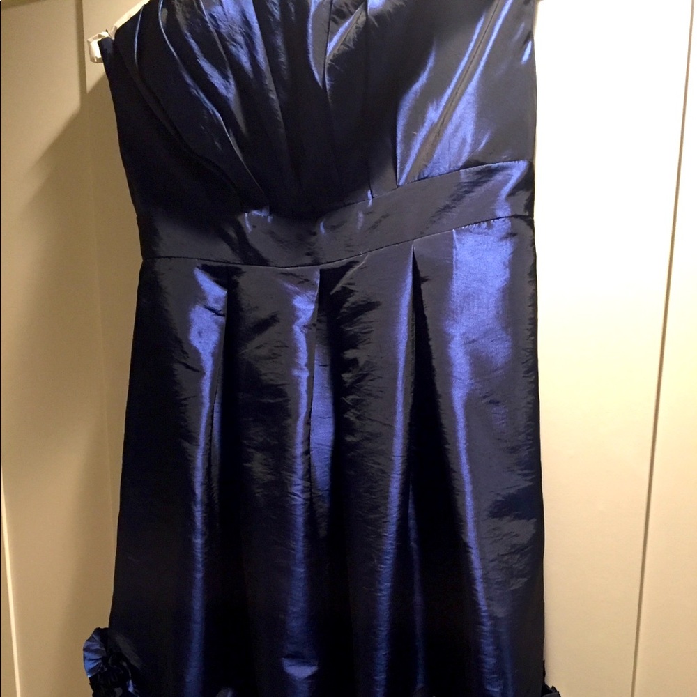 Jasmine B2 midnight blue dress with rosettes